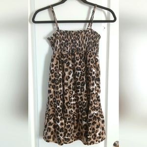 Girls Cotton Leopard Print Sundress